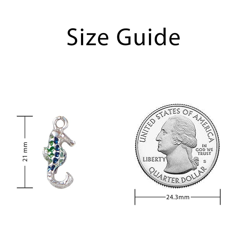 Blue-Green Seahorse Measurement Image
