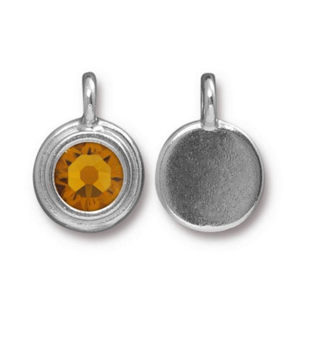 Citrine Yellow Crystal Charm