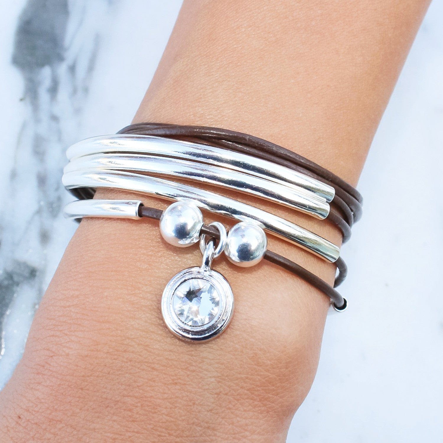 April Birthstone Clear Crystal Charm