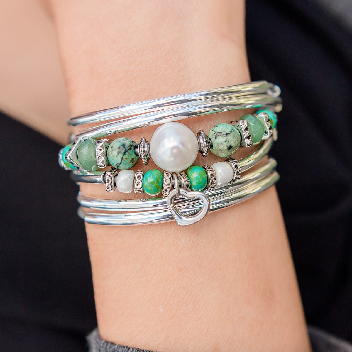 Duchess silver Bracelet pearl turquoise