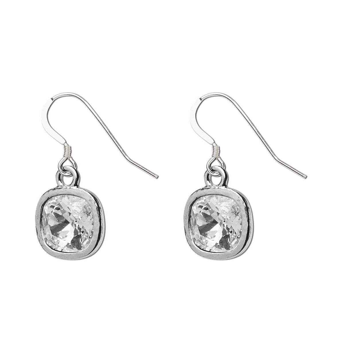Giselle Swarovski Crystal Silver Drop Earrings