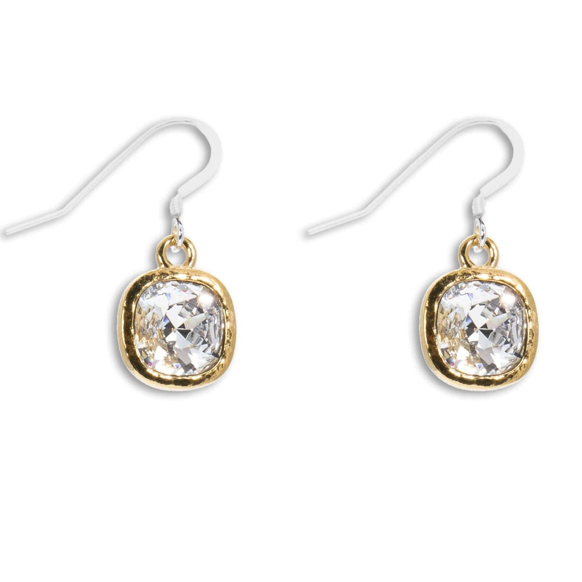 Giselle Gold Drop Earrings with Swarovski Crystals