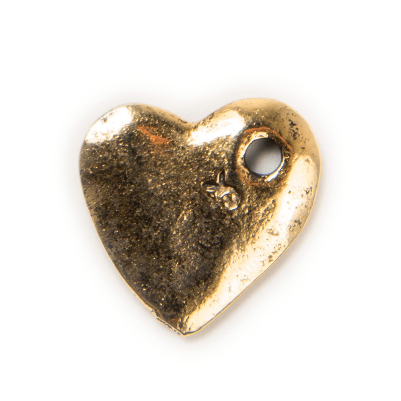 Hammered Heart Gold Plated