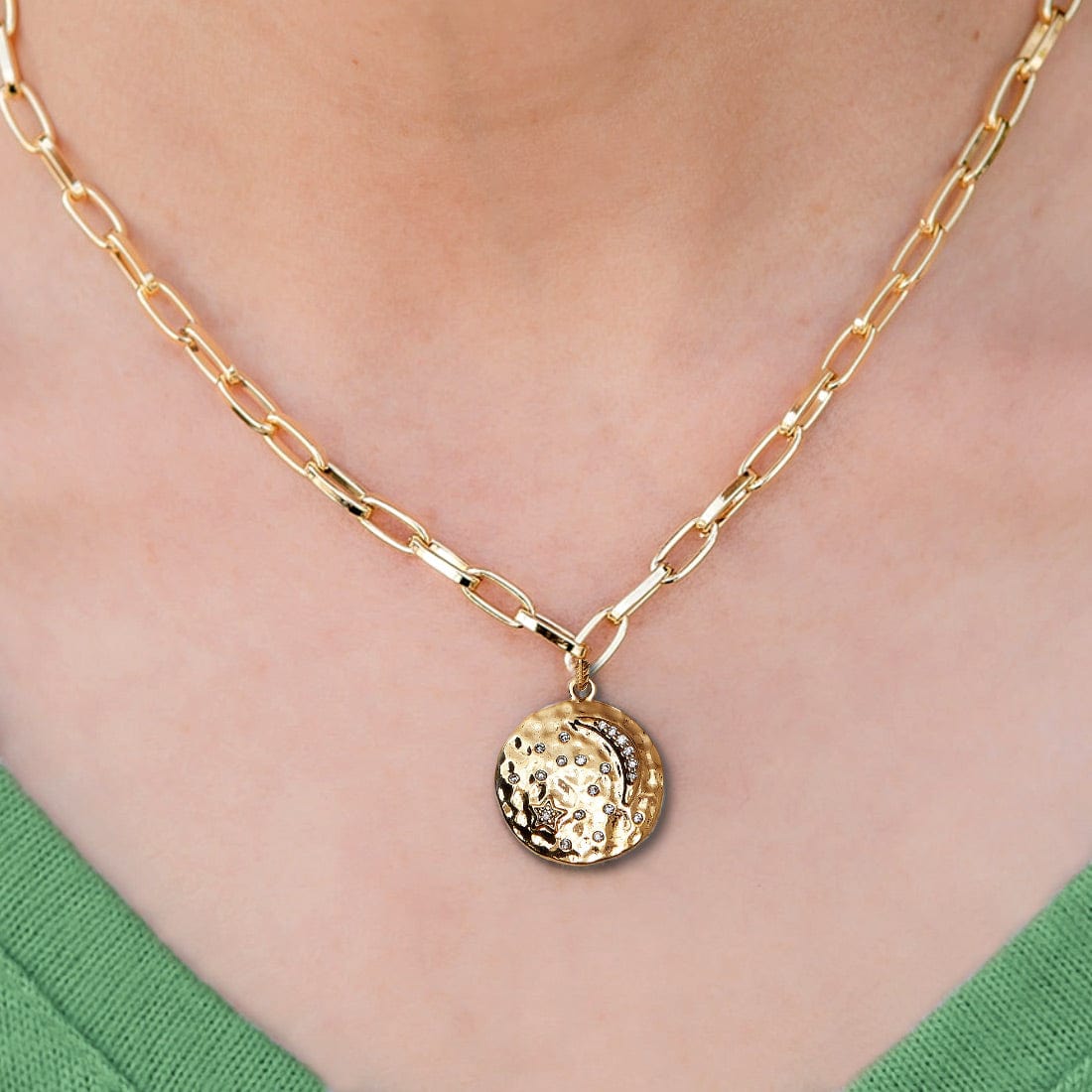 Starry Night gold cz Pendant Cubic Zirconia Pendants