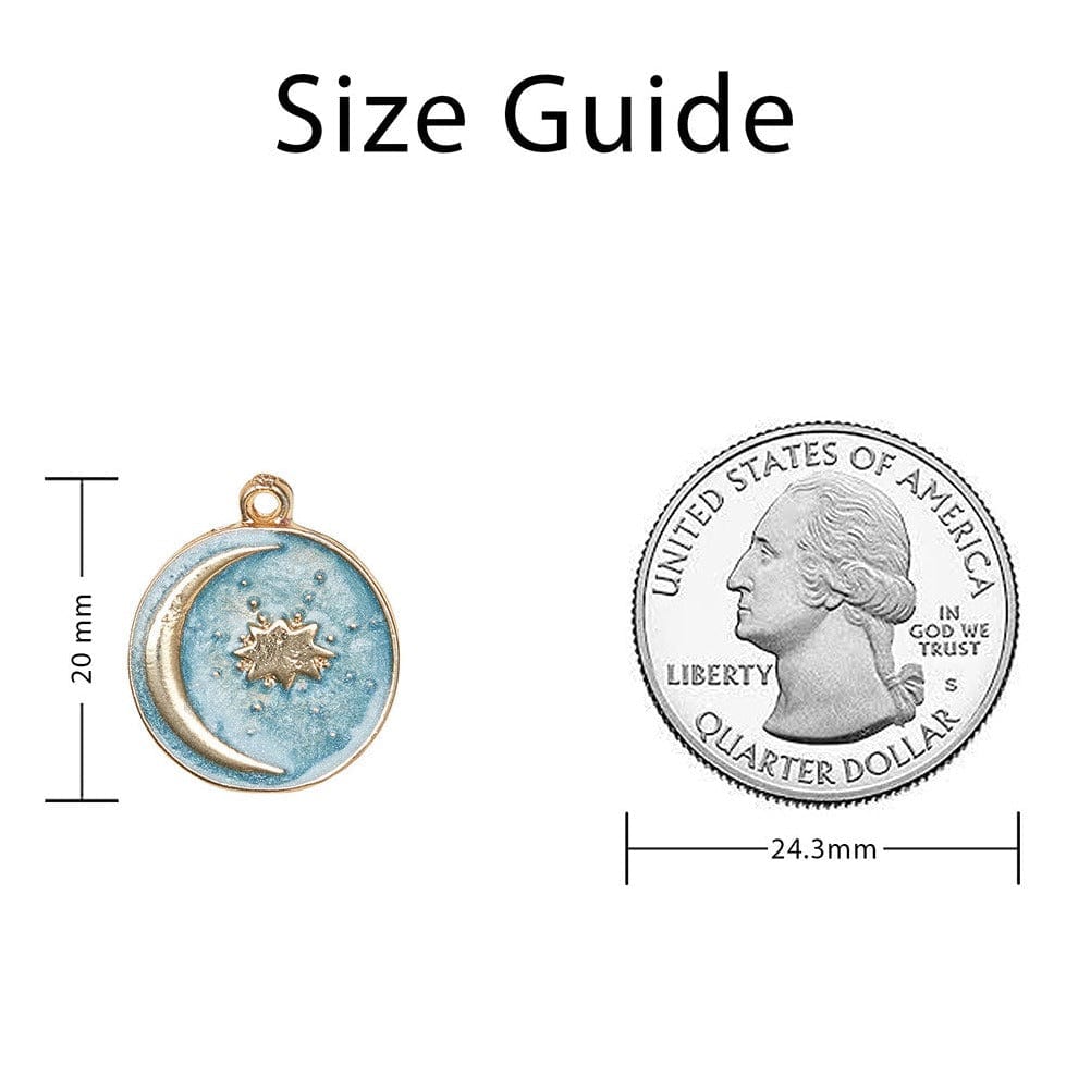 Measurement Image: Blue Moon Pendant (20mm)
