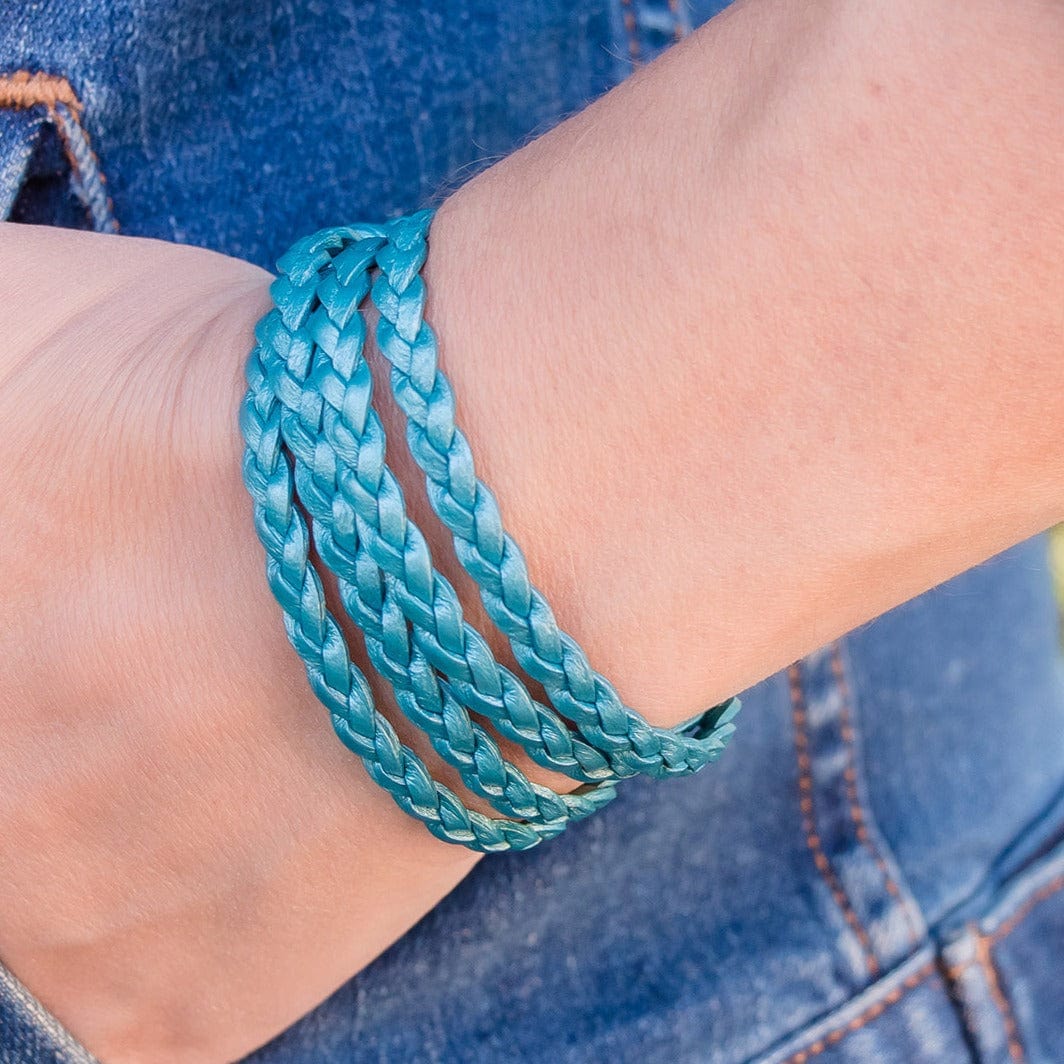 Nate Bracelet Teal Leather