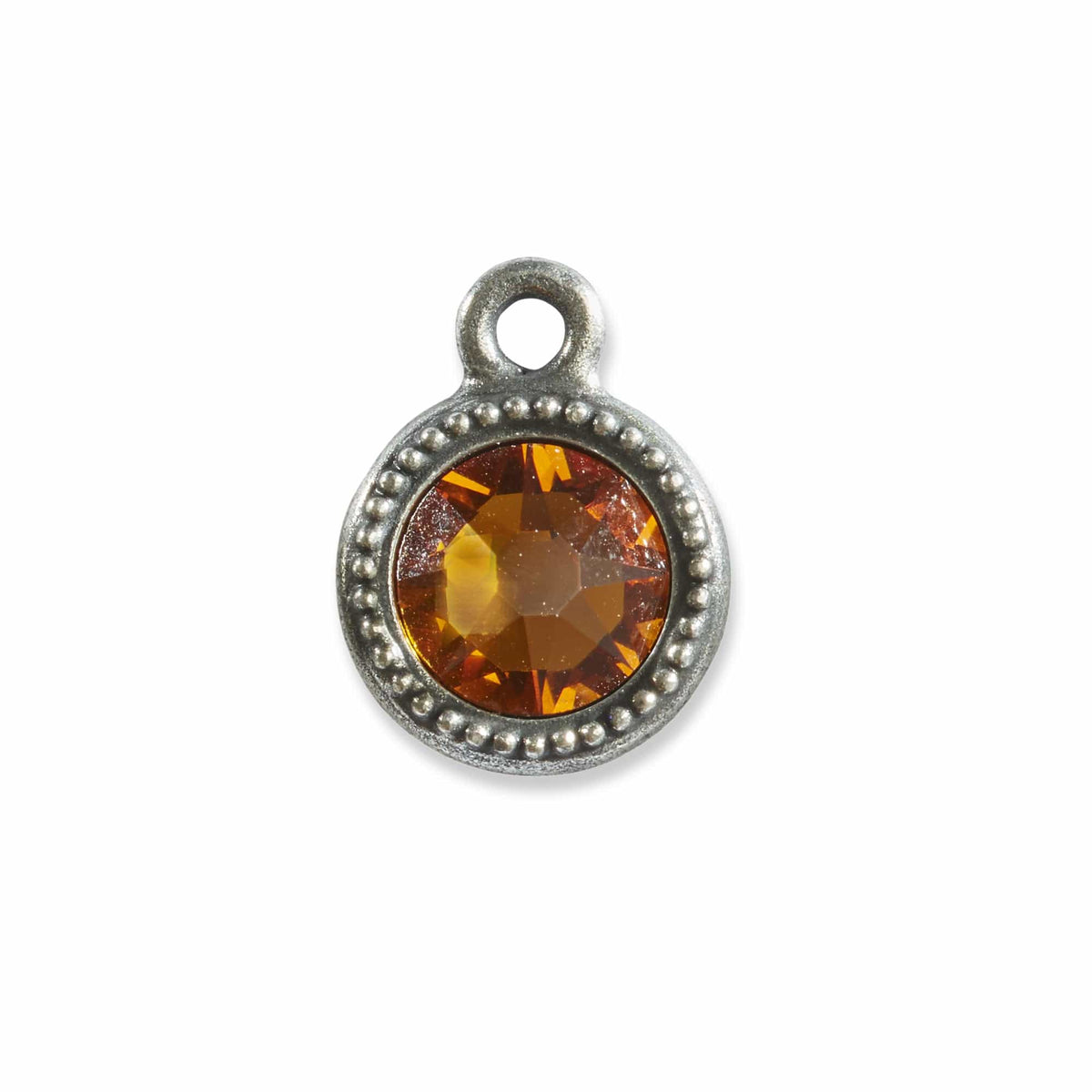 November Birthstone Swarovski Citrine Orange