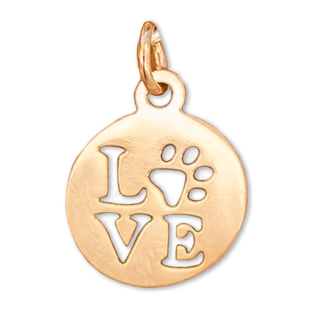 Petite Gold Love Paw Charm
