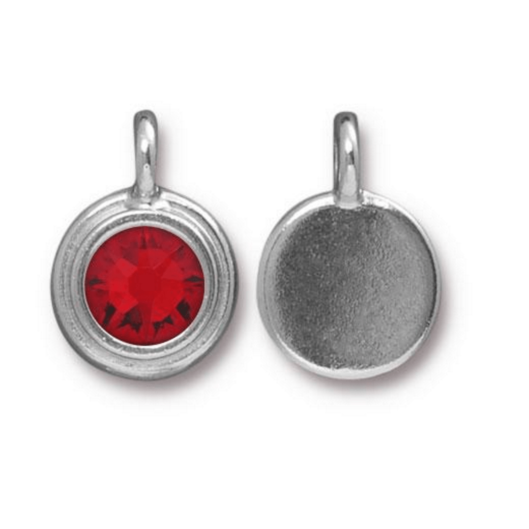 Ruby Red Crystal Charm