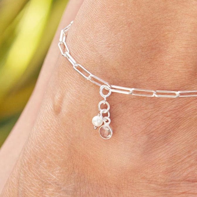 Strauss Sterling Silver Chain Anklet