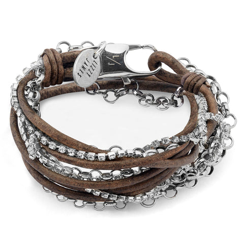 The Shiny Double Wrap Bracelet with Swarovski Crystal