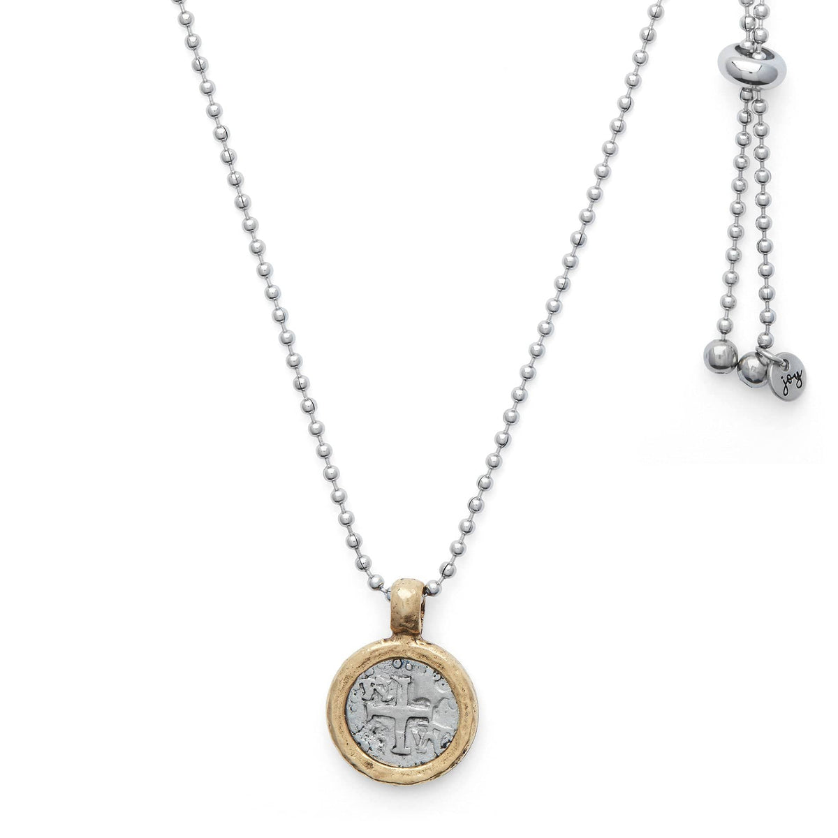 Vintage Necklace with silver and gold medallion