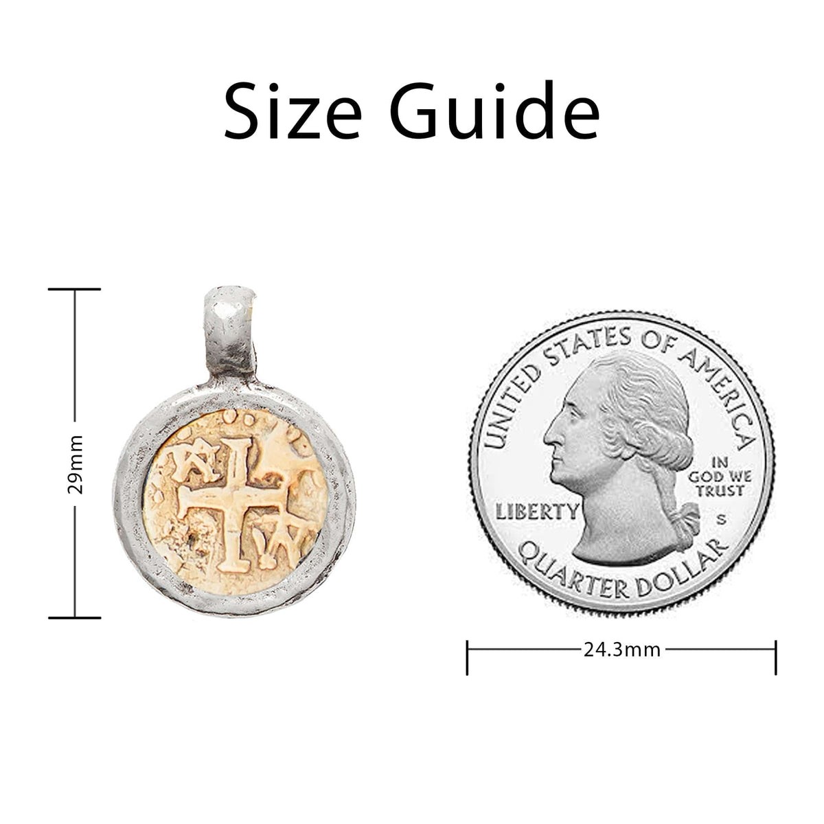 Vintage Medallion Cross Size Guide