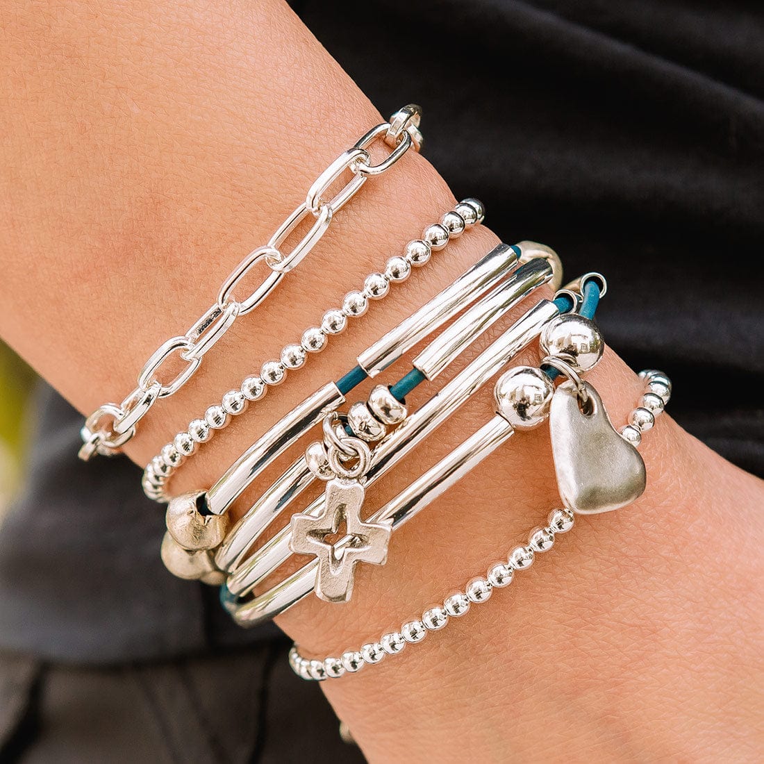 Ziggy Mini Addie charm bracelet - Ziggy Silver Seville bracelets