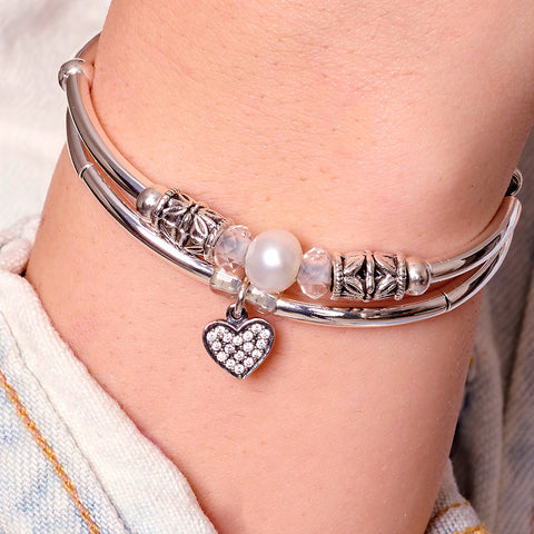 92.5 Silver Delicate Fancy Bracelet by Shree Radhe Pearls