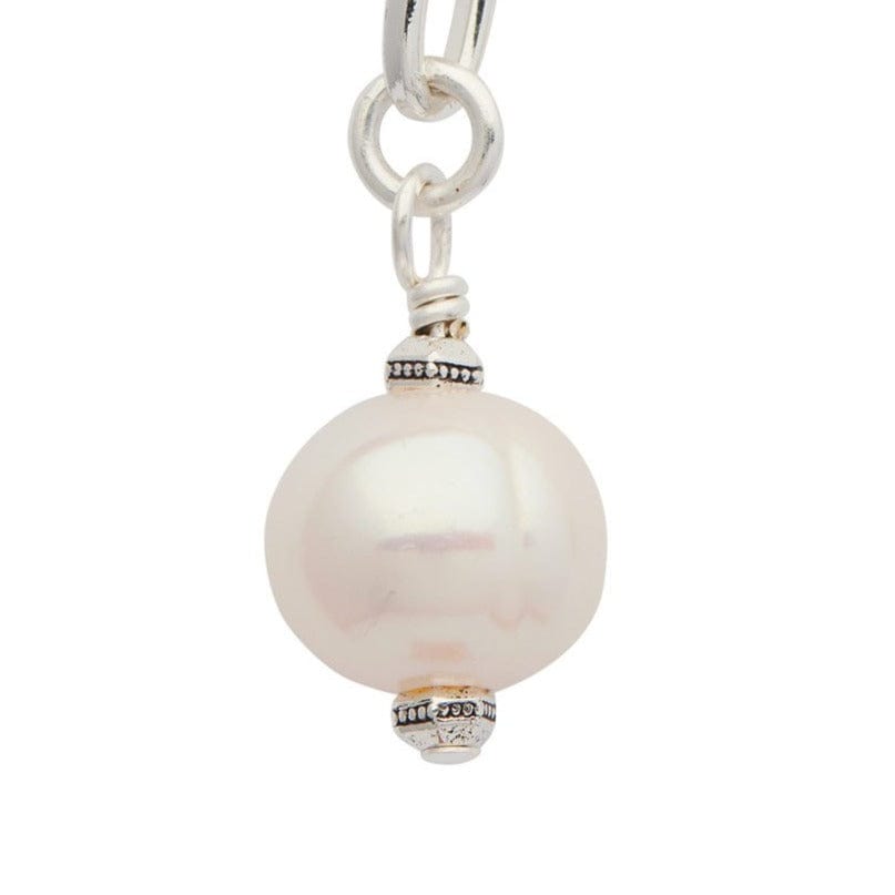 Creamy Pearl Adjustable Silver Necklace