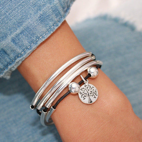 Tree of Life Silver Charm for Lizzy James Charm Bracelets