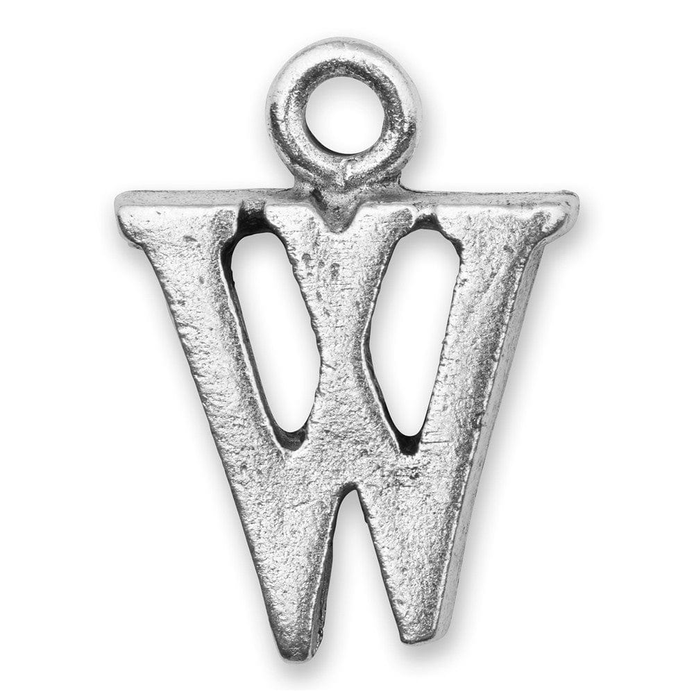 Letter w charm Silver initials