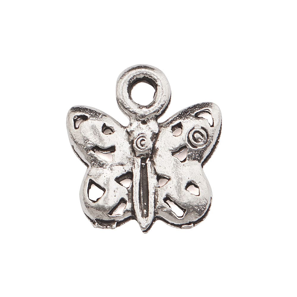 Petite silver butterfly charm