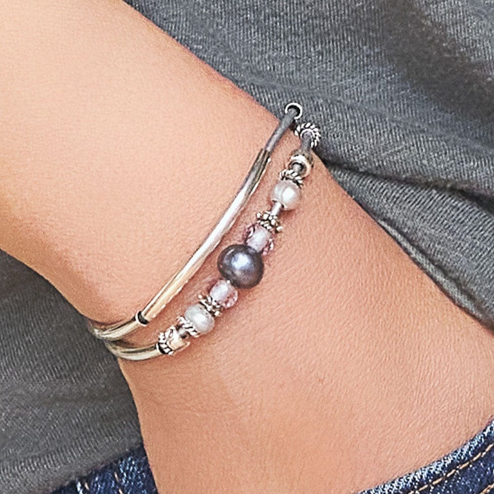 Pinkberry sterling silver adjustable bracelet