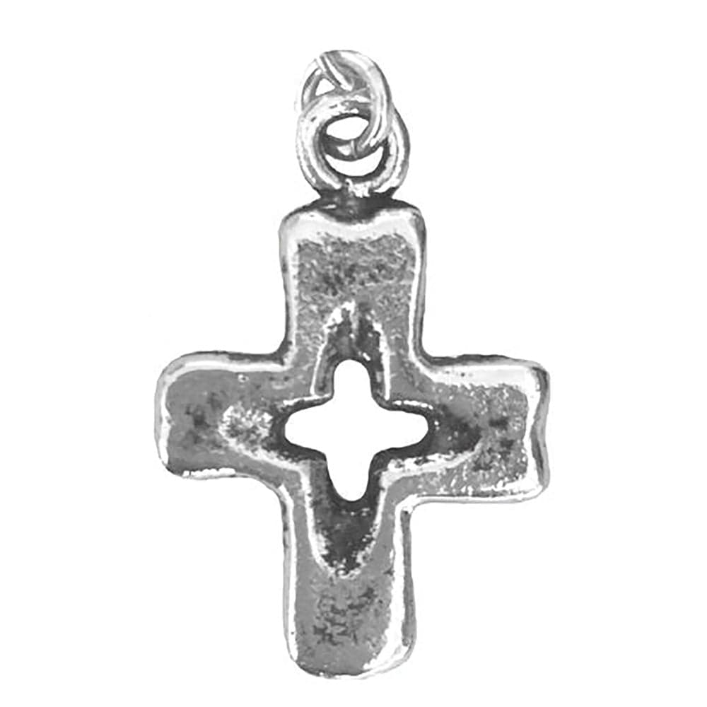 Silver open cross charm Large Charms