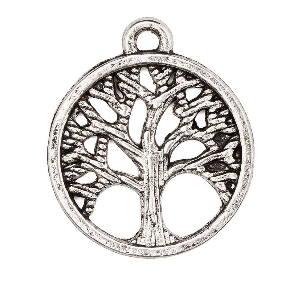 Silver tree of life charm