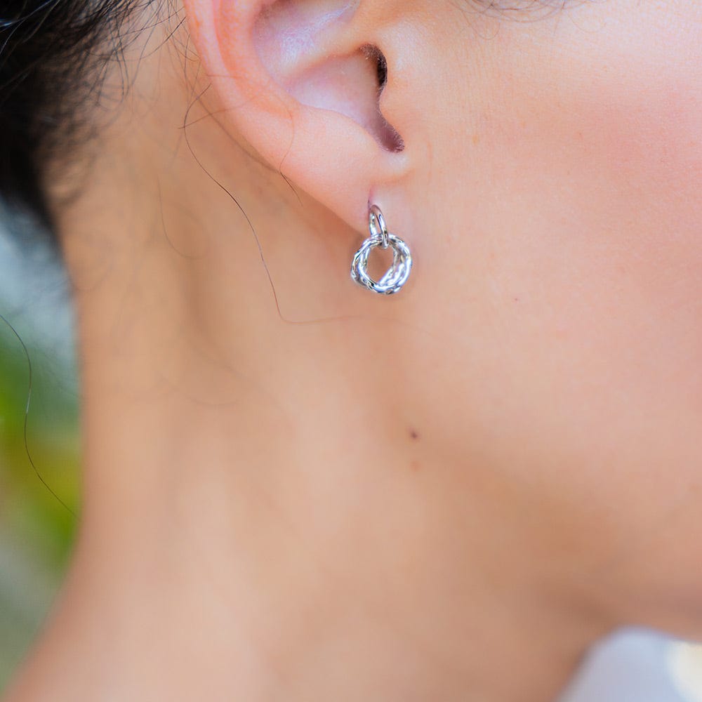 Quadcircle Sterling Silver Stud Earrings