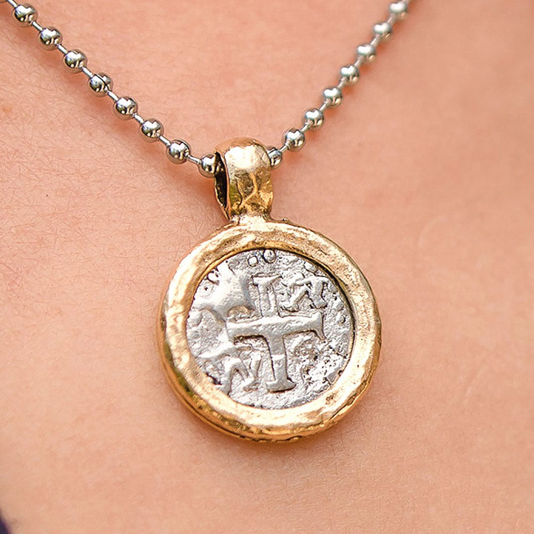 vintage silver cross medallion
