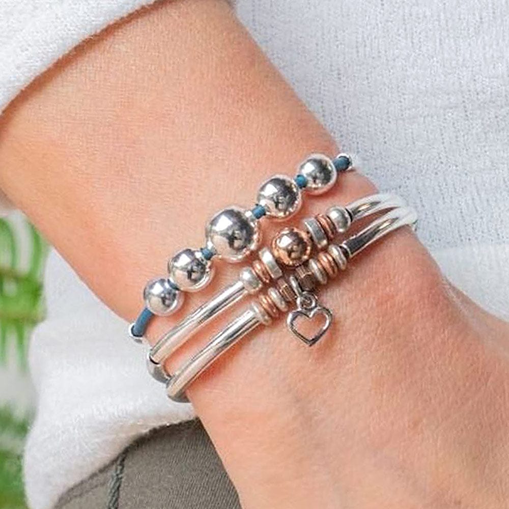 Wisdom Silver Bracelet with Colette Silver and Rose Gold Bracelet